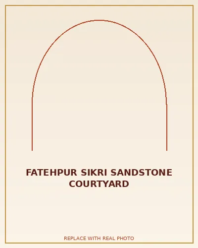 Fatehpur Sikri sandstone courtyard