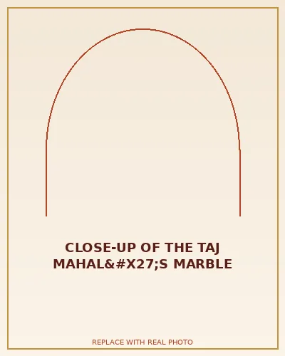 Close-up of the Taj Mahal's marble