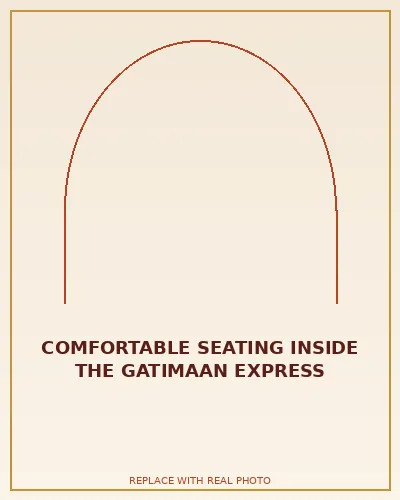 Comfortable seating inside the Gatimaan Express