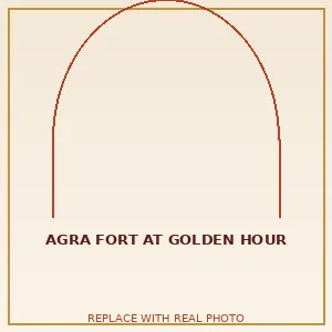 Agra Fort at golden hour